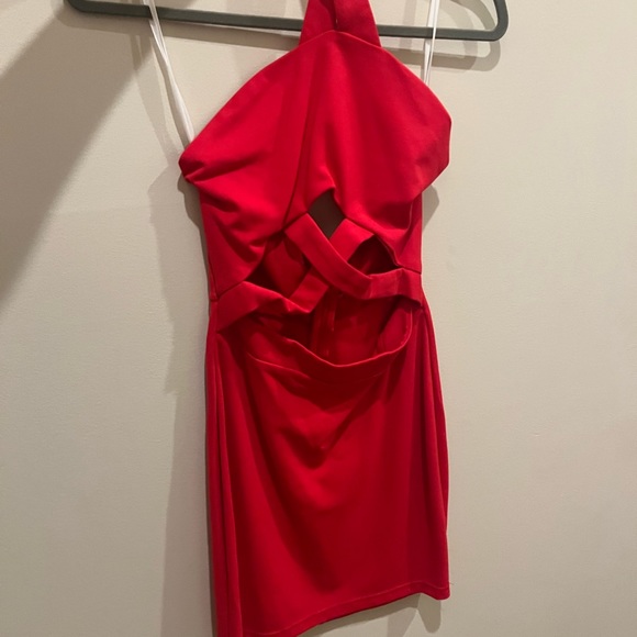 Revolve Superdown Red halter top cut outs mini dress! - Picture 2 of 3